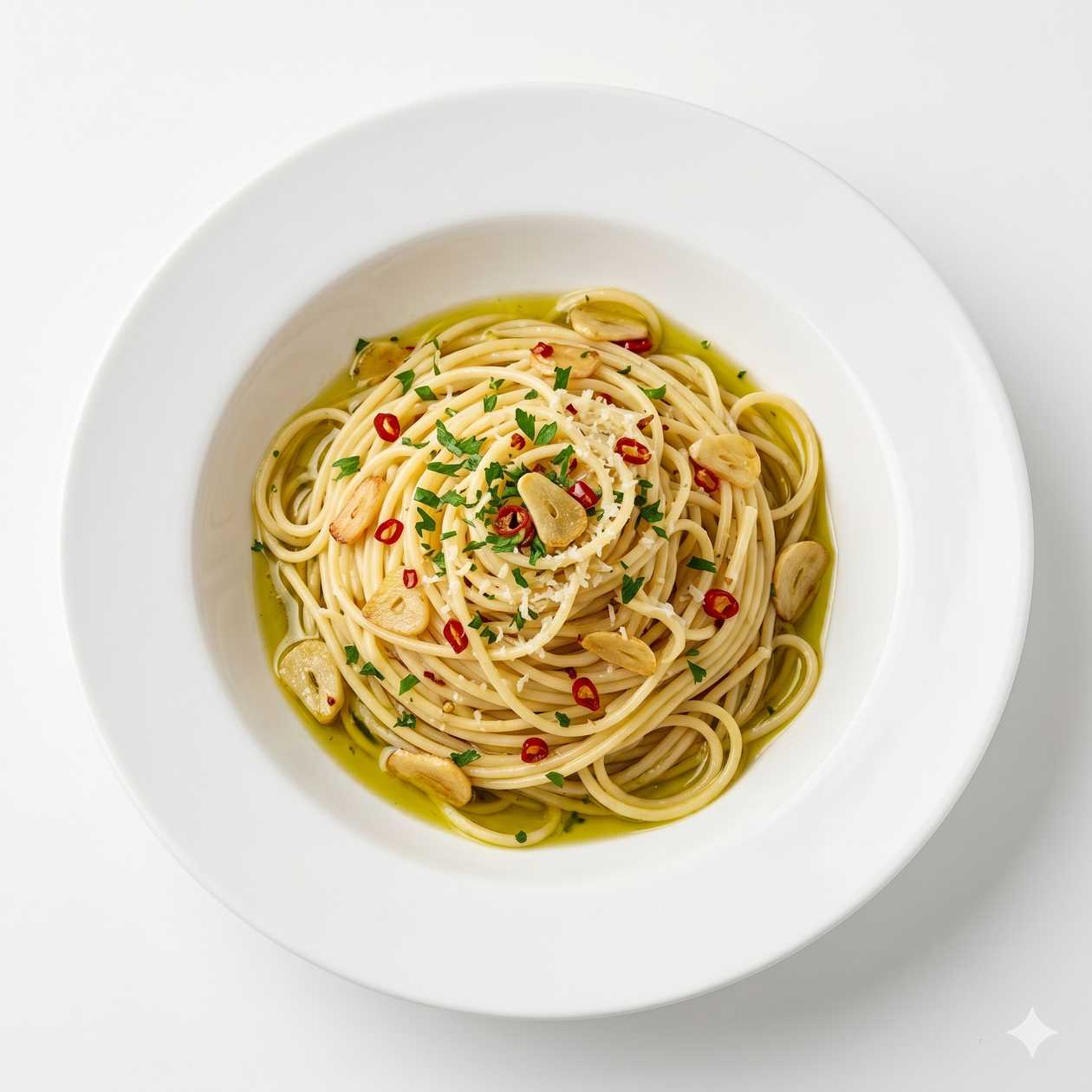 SPAGHETTI AGLIO OLIO E  PEPERONCINO
