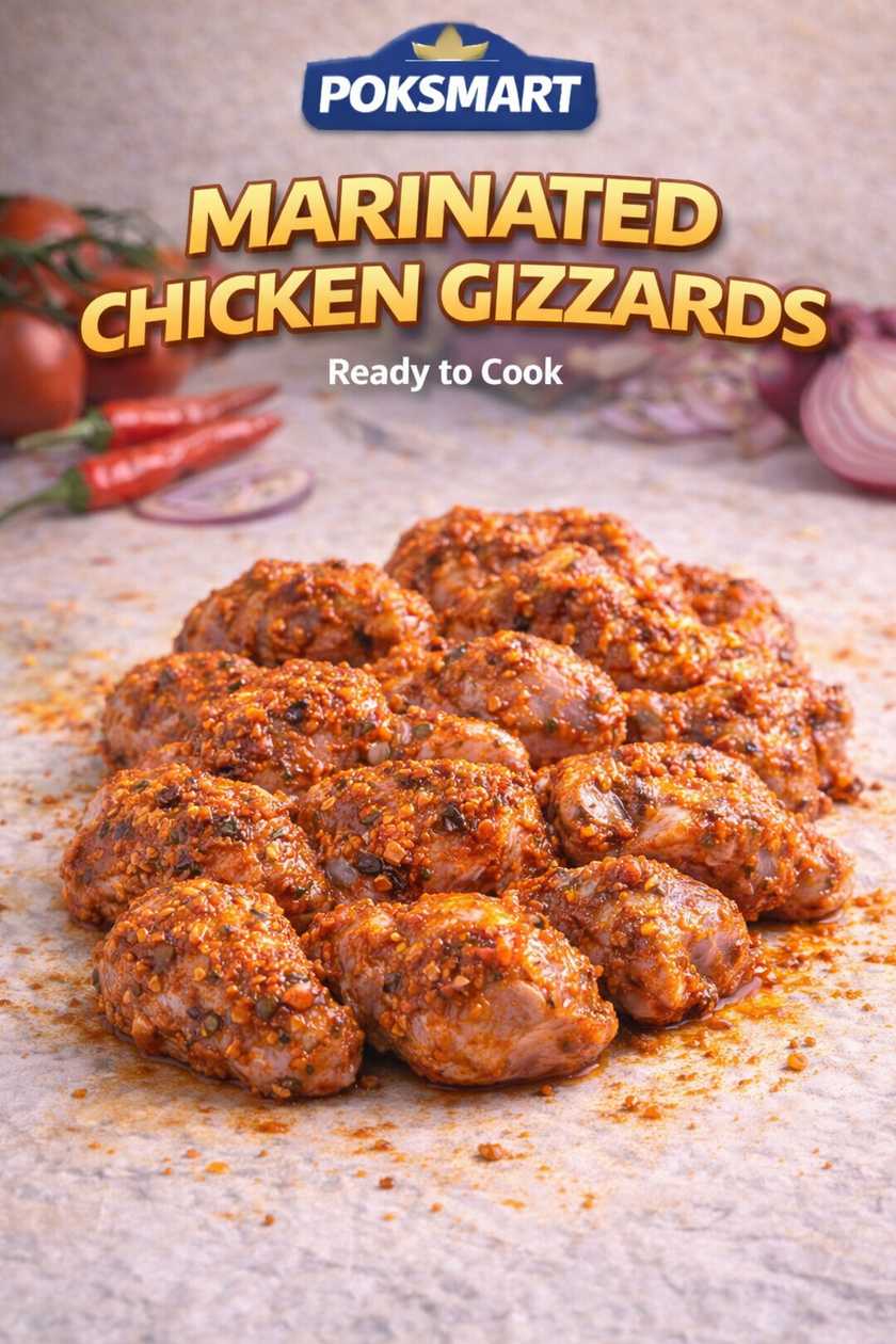 Chicken Gizzards (Marinated & Ready to Cook)