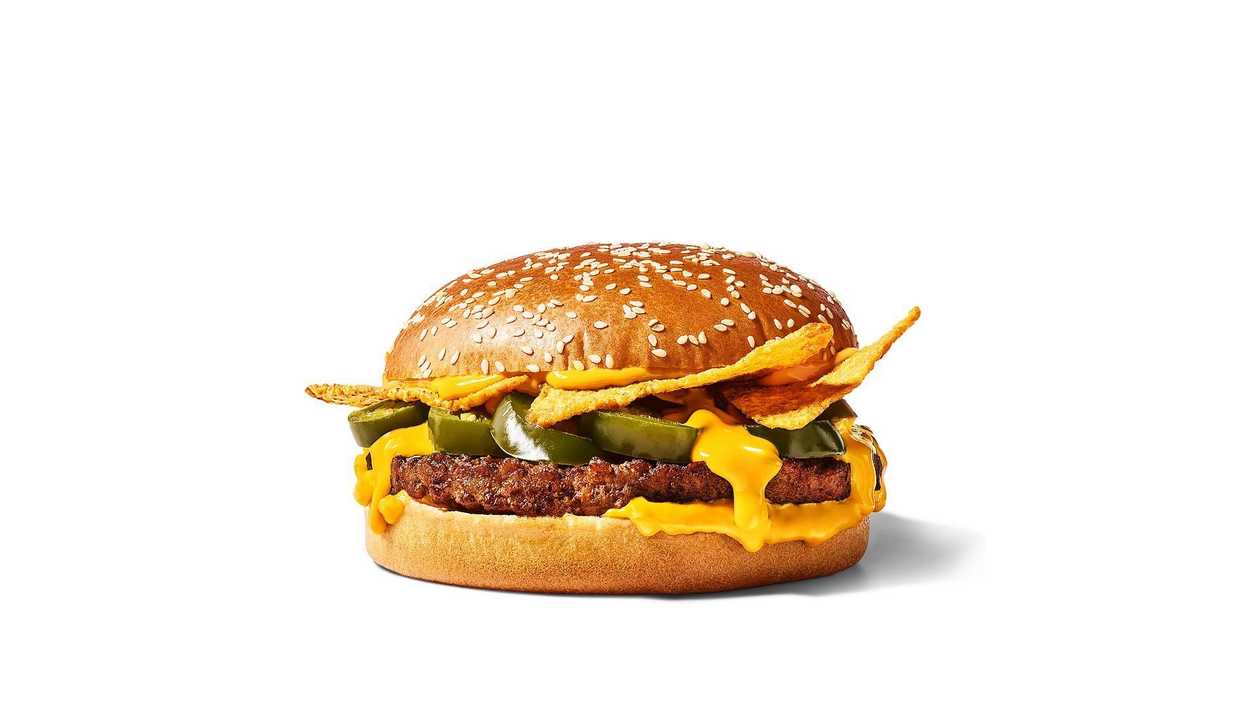 Cheesy Nachos Beef Burger