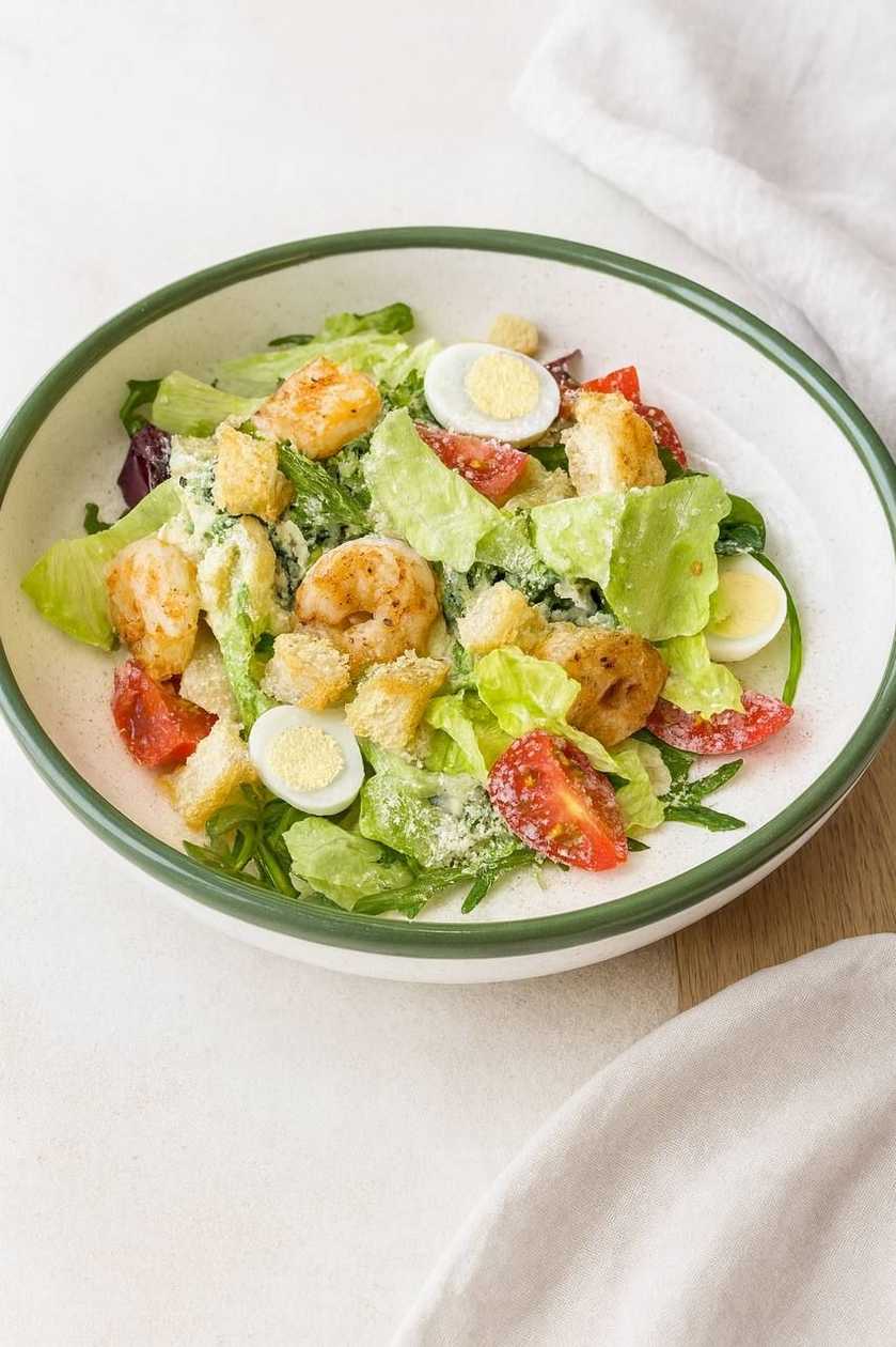 Caesar Salad with Shrimp