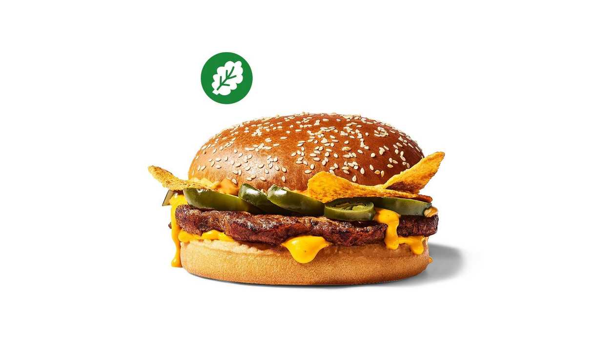 Plant-Based Cheesy Nachos Burger