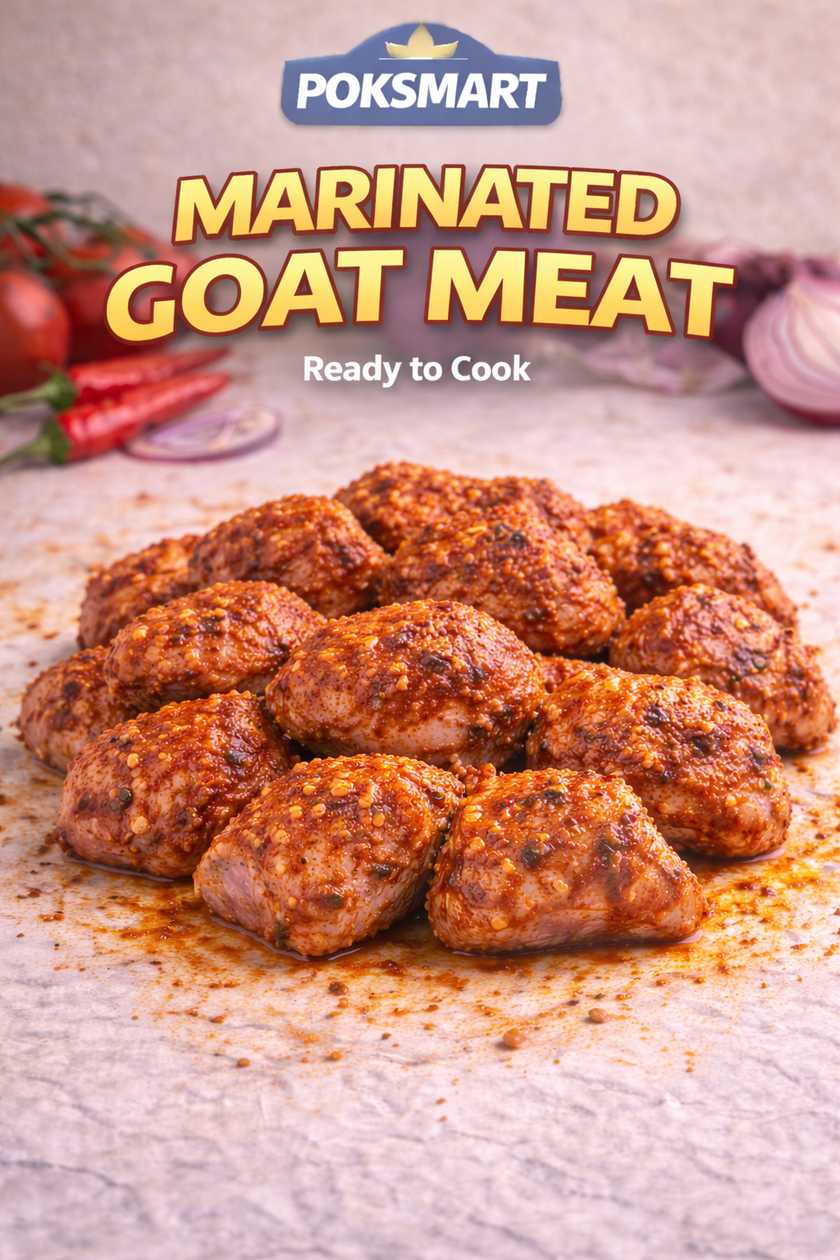 Goat Meat (Marinated & Ready to Cook)