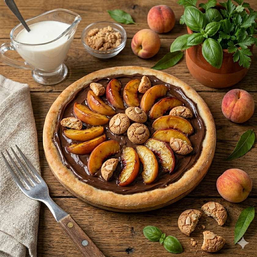 Pizza Cu Ciocolată Pesche E Amaretti