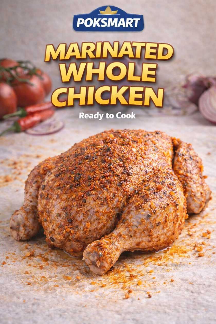 Whole Chicken (Marinated & Ready to Cook)