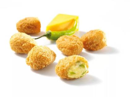 Fried Cheese with Spicy Peppers