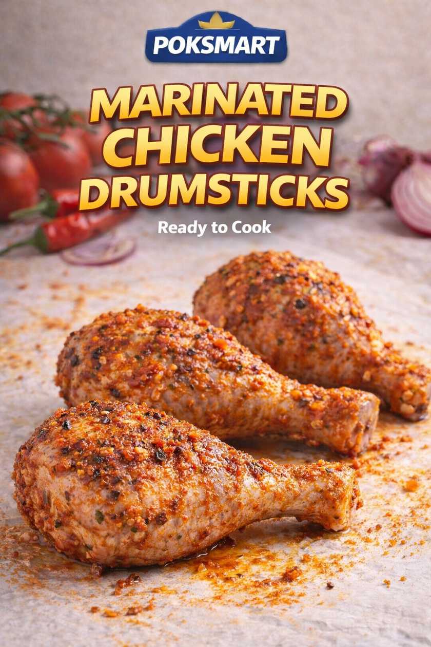 Chicken Drumsticks (Marinated & Ready to Cook)