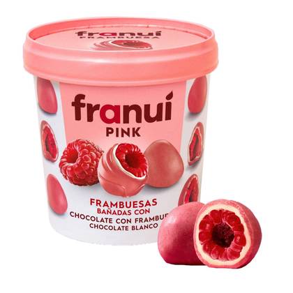 Franui Raspberries Pink Chocolate Blanco