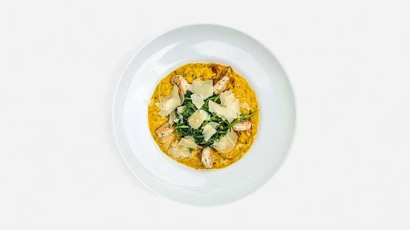 Šafránové Risotto s Krevetami
