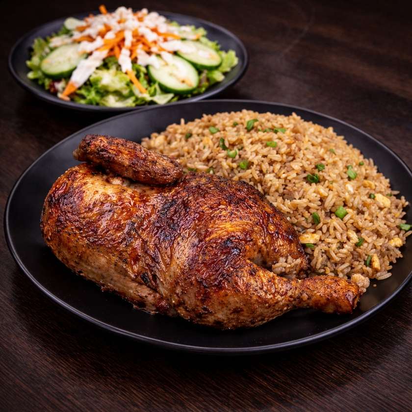 1/2 chicken brasa with chaufa rice (for 2)