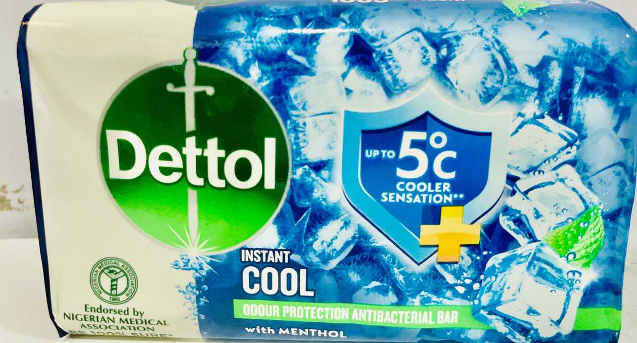 Dettol Instant Cool Antibacterial Soap.