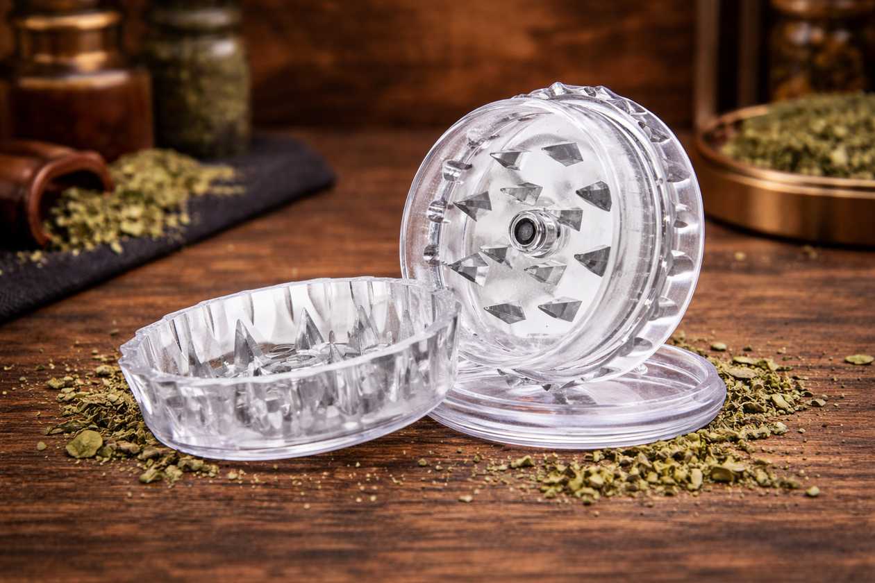 Mini Grinder (Tütün Xırdalayıcı) - Şəffaf