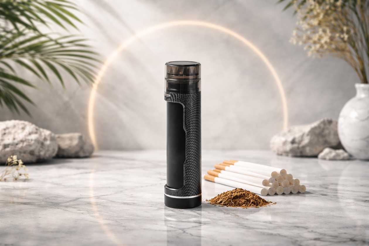 Multi-Function Rolling Device (Storage + Grinder + Funnel) - Carbon Fiber Black