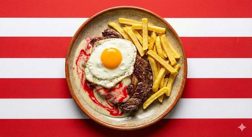 Beef Bitoque in the Benfikista Style