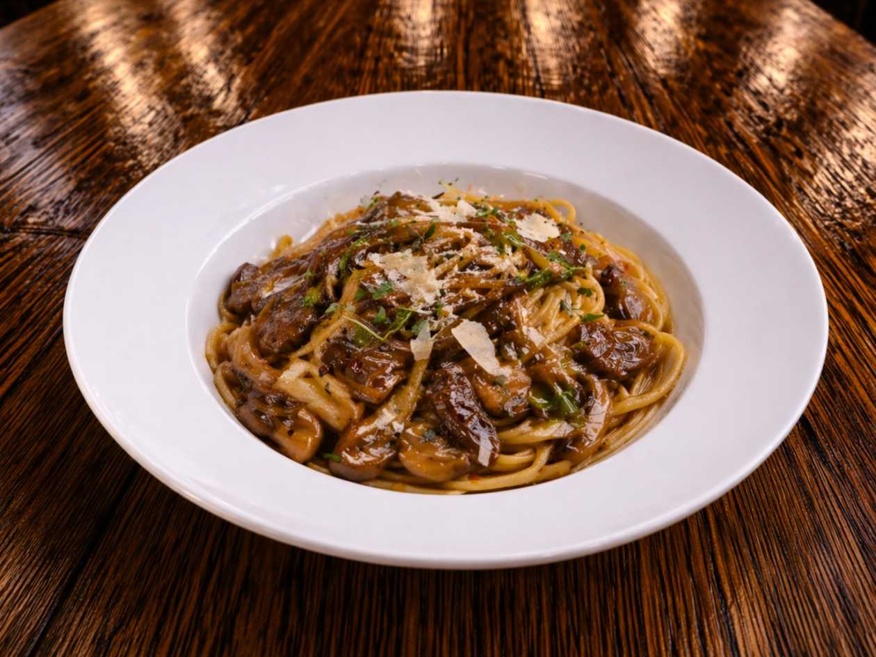 51. LINGUINE CON CARNE DI MANZO