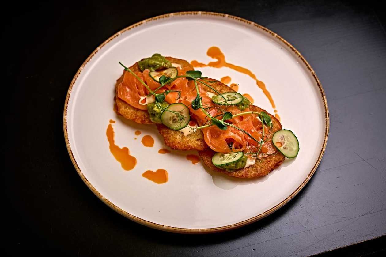 Potato Pancakes with Salmon