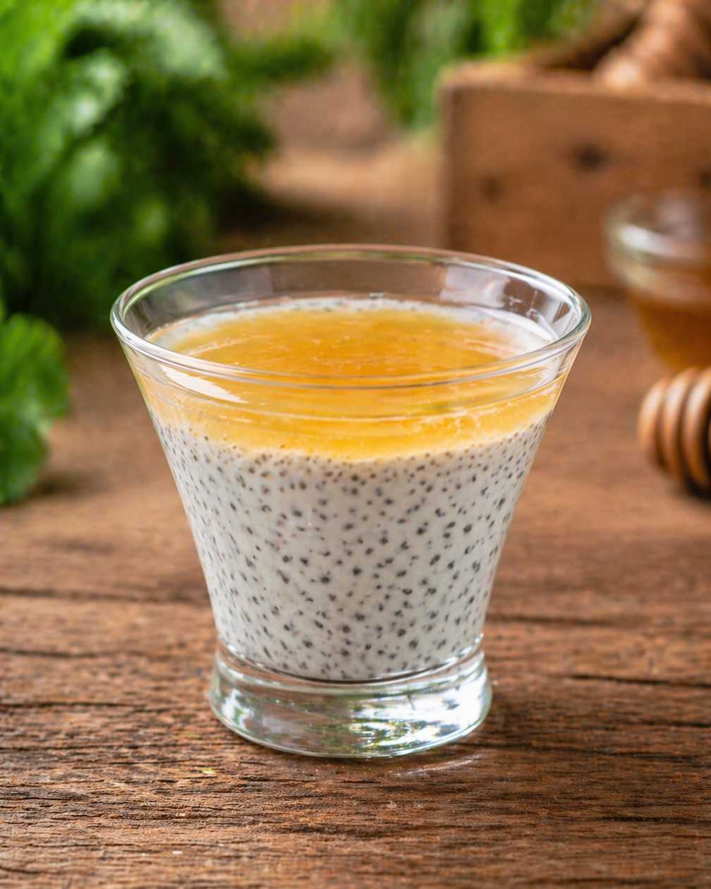 Pudim de Chia com Ricotta e Mel