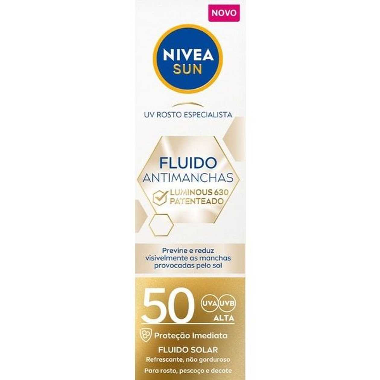 Nivea Sun Creme de Rosto Luminous UVA 50 embalagem 40 ml