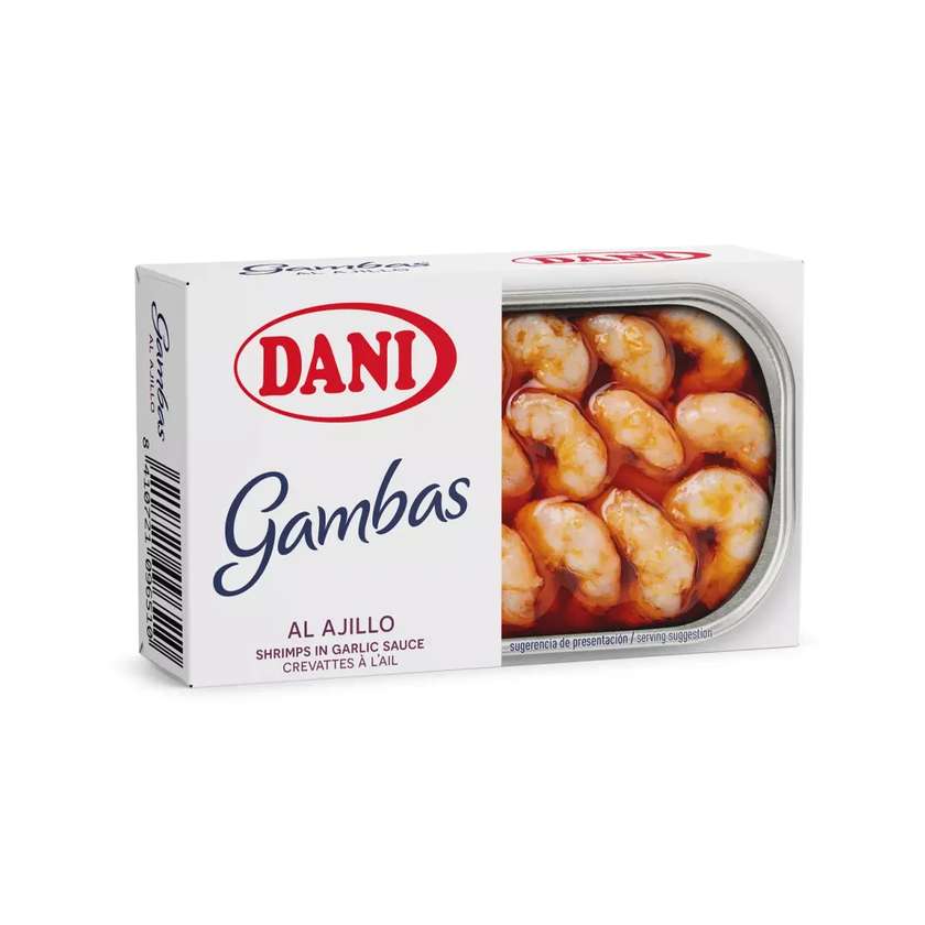 Krevetės DANI česnakiniame padaže 111g