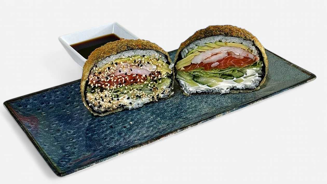 Burger cu Somon&Creveti
