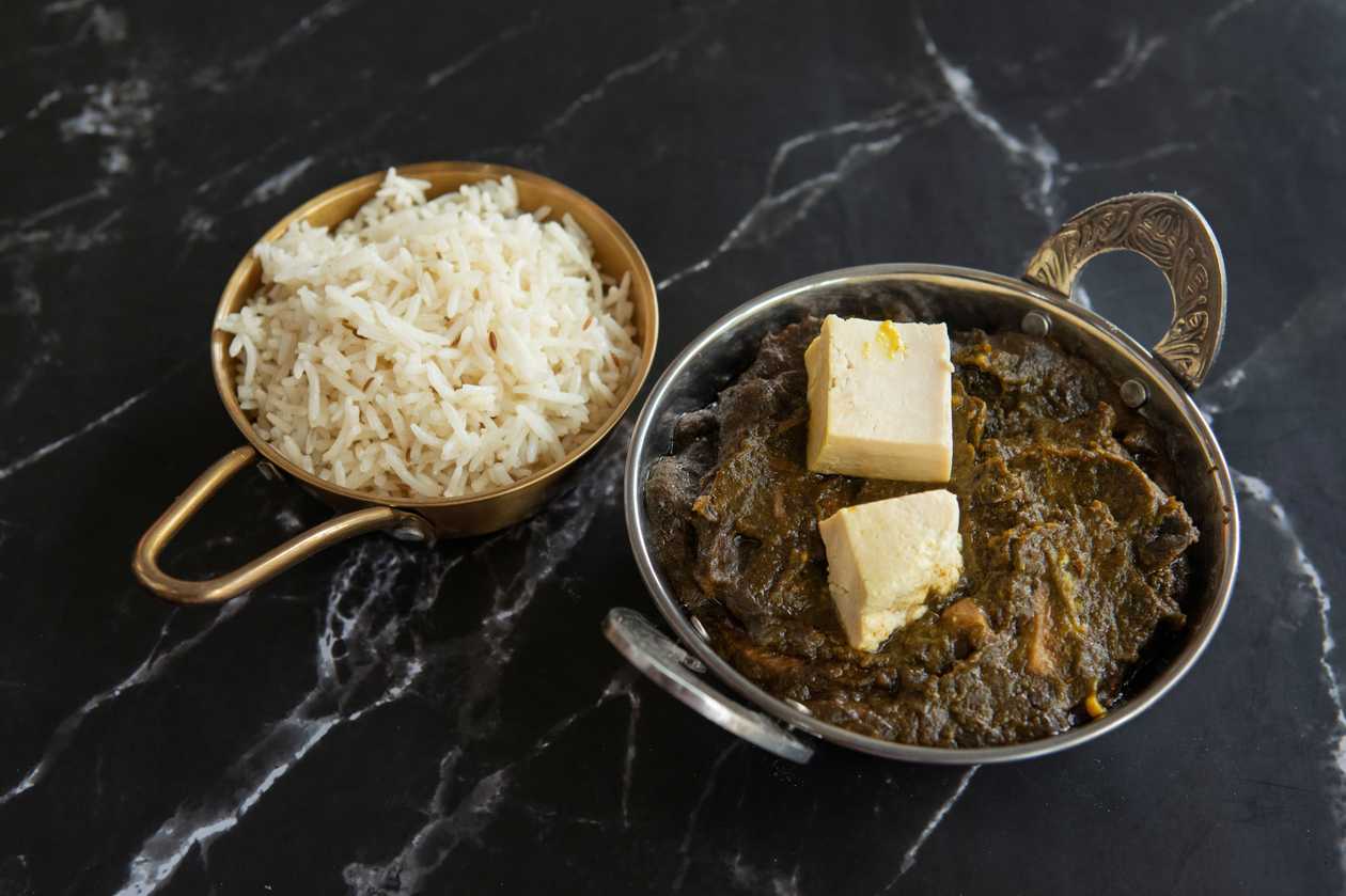 Palak Paneer with Rice