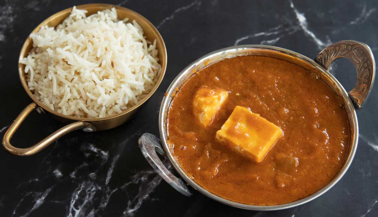 Pneer Curry with Rice