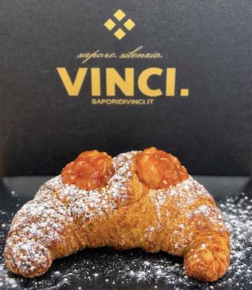 Croissant with apricot jam