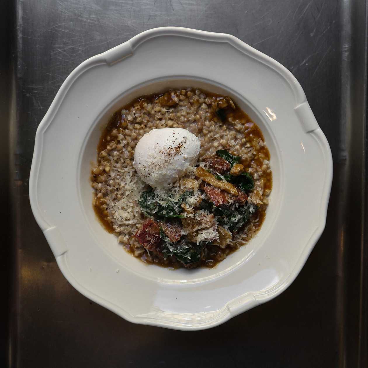 Green Buckwheat with Pastrami
