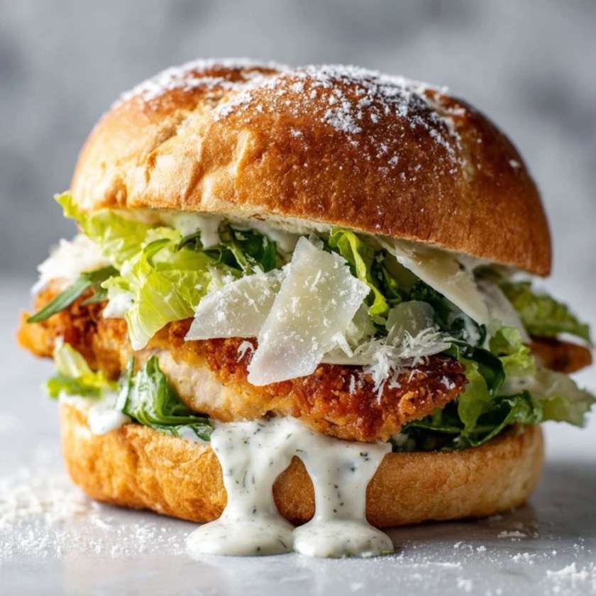 CRISPY CHICKEN CAESAR BURGER