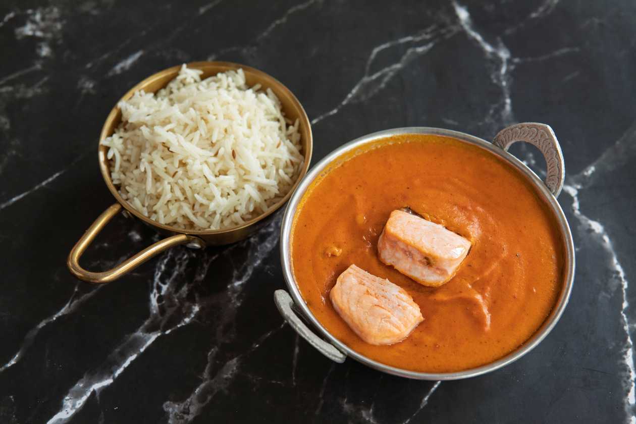 Salmão Tikka Massala with Rice
