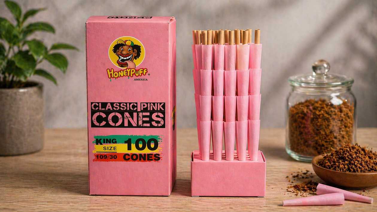HoneyPuff Classic Pink Cones - 1 ədəd