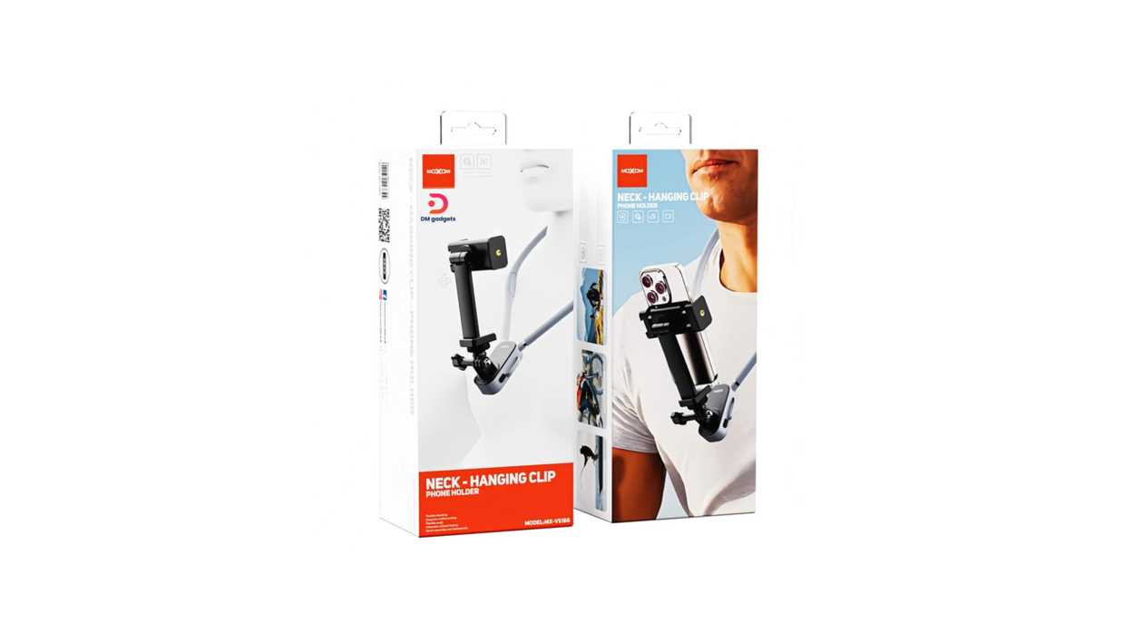 #528A2#Moxom®MX-VS166 Live Stream Neck-Hanging Clip Phone Holder – Black