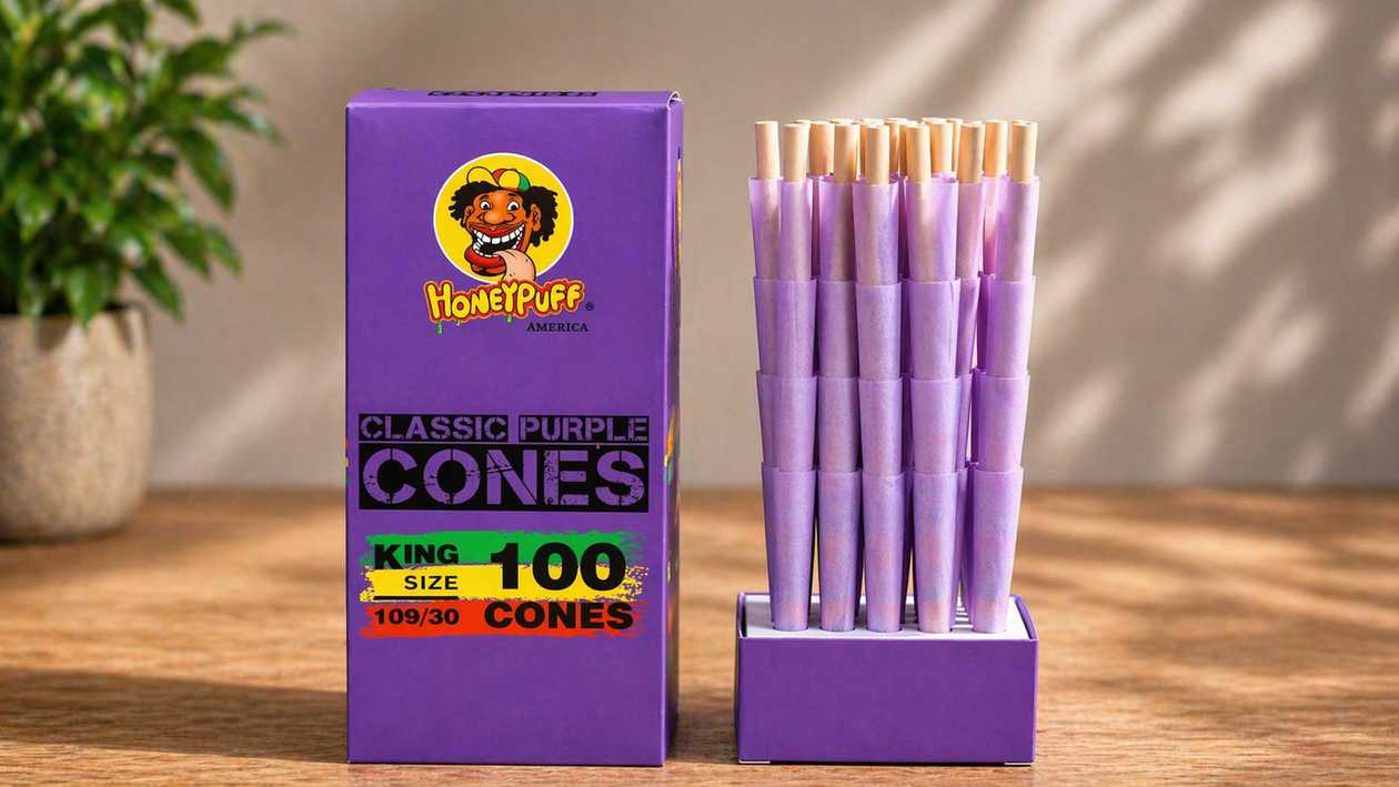 HoneyPuff Classic Purple Cones - 1 ədəd