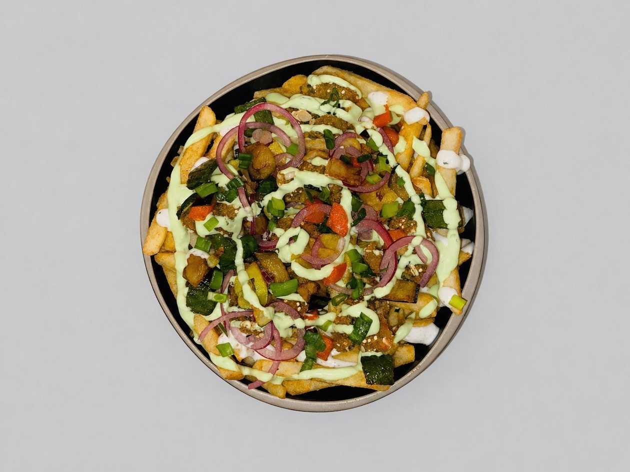 French Fries with Falafel