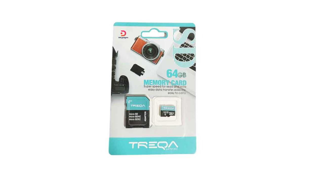 #411G-2#TREQA®SD-13 Micro SD Memory Card 64GB With Adapter
