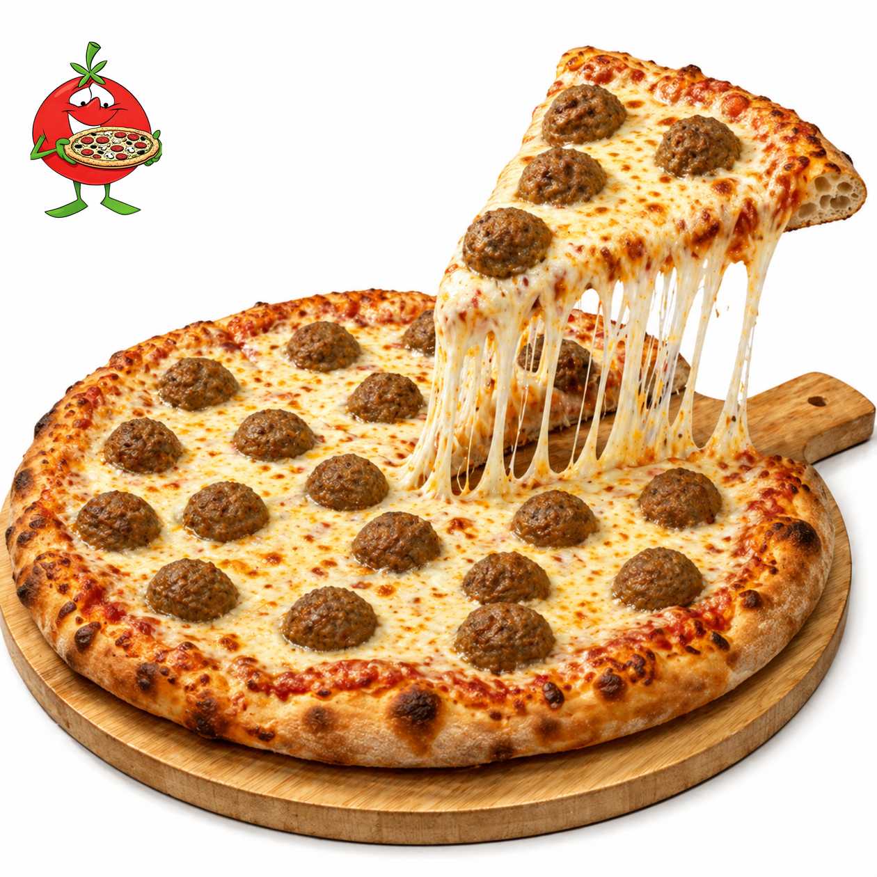 Pizza with Meatballs