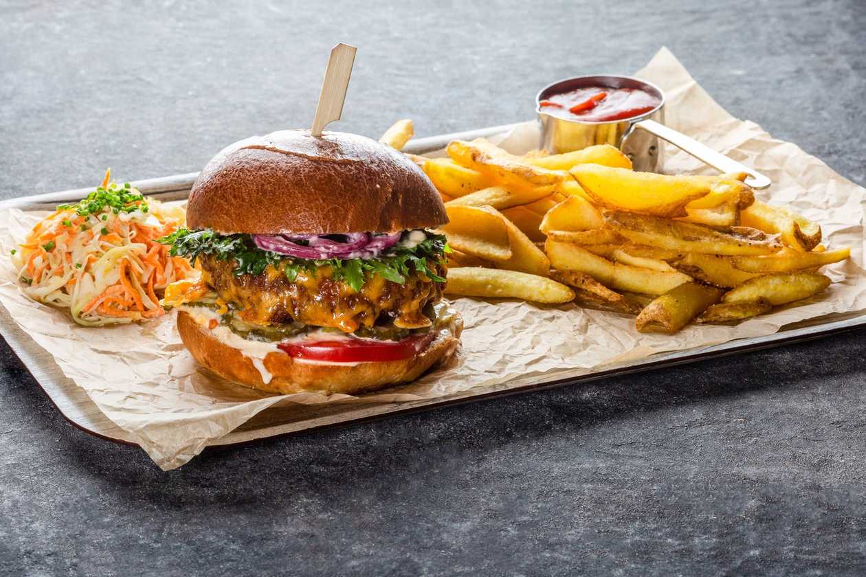Burger rebitud sealihaga