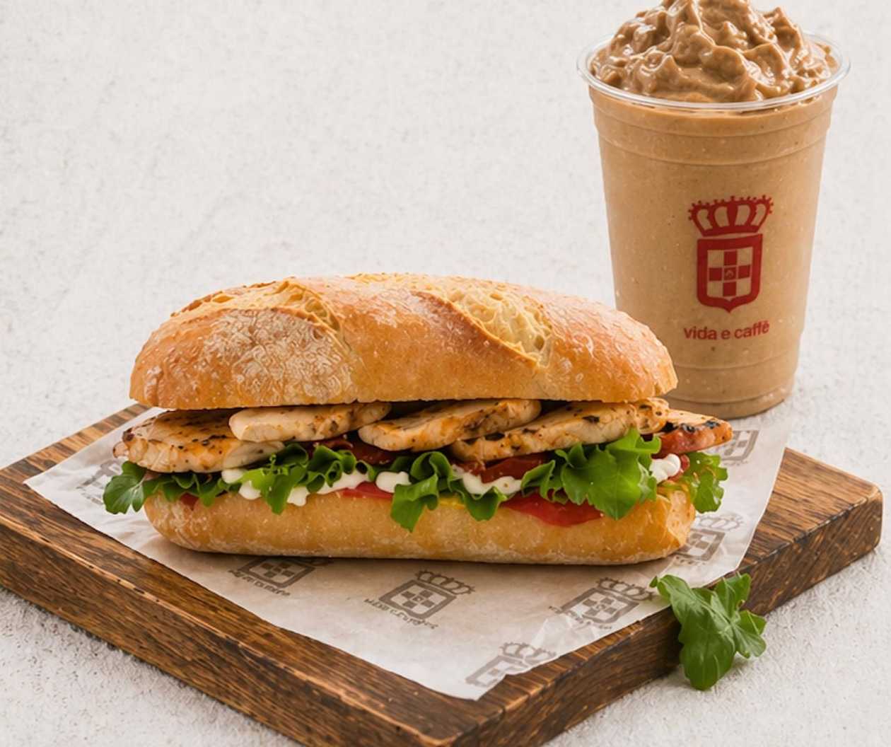 Chicken Sandwich & Frappuccino