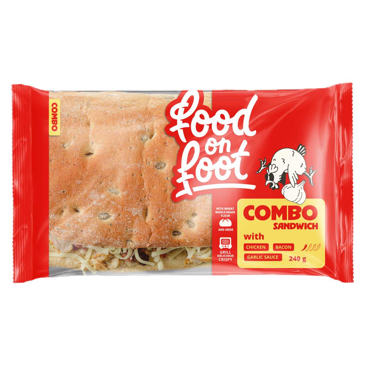 Mantinga, võileib kana, peekoni ja küüslaugu kastmega, 265g (aegub peagi)