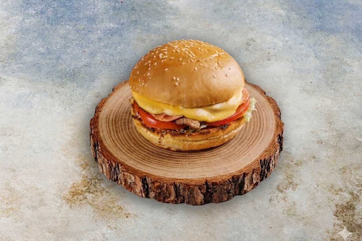 Çeddar mal ət burger