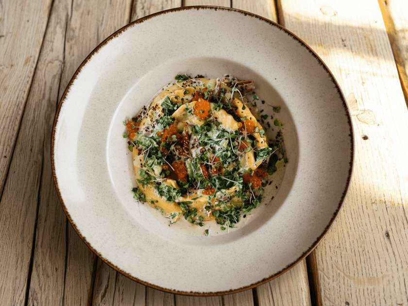 Ravioli with trout