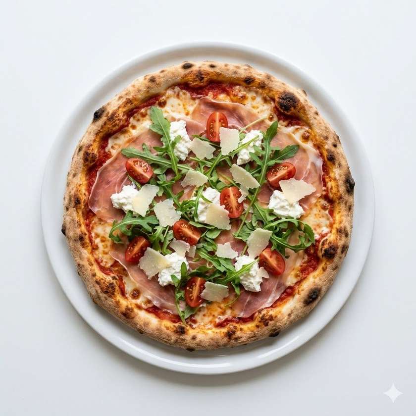 Prosciutto s ricottou a rukolou
