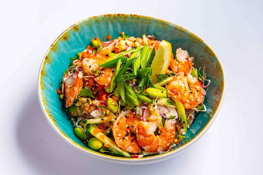 Japanese Bowl with Shrimps