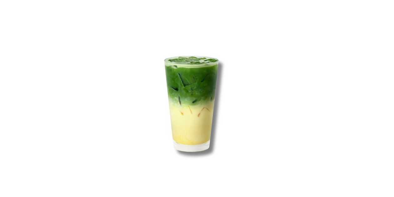 Iced Caramelised Banana Flavour Matcha Latte