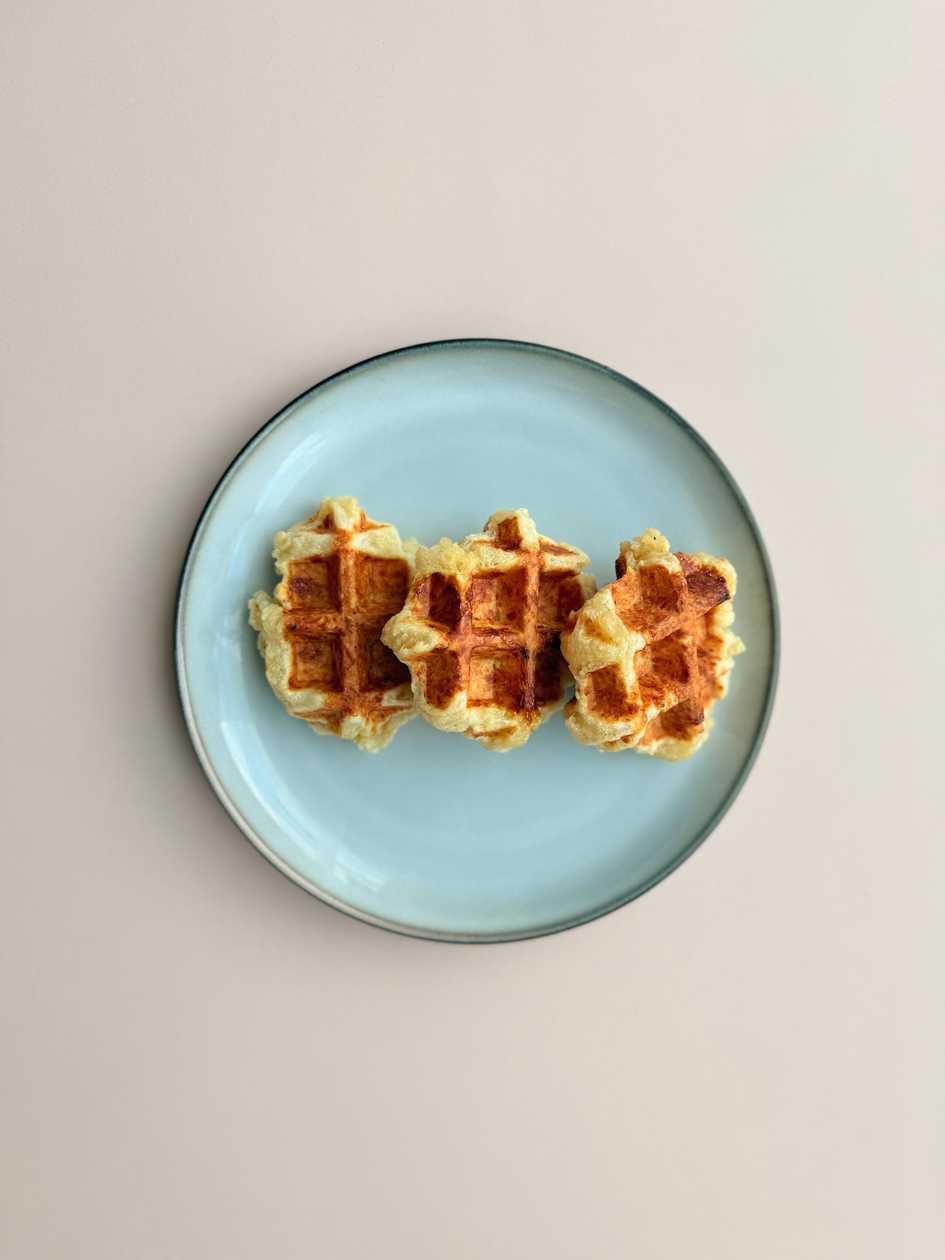 Cheese waffle bites