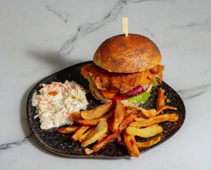 Oyster Mushroom Burger Meal 🌱