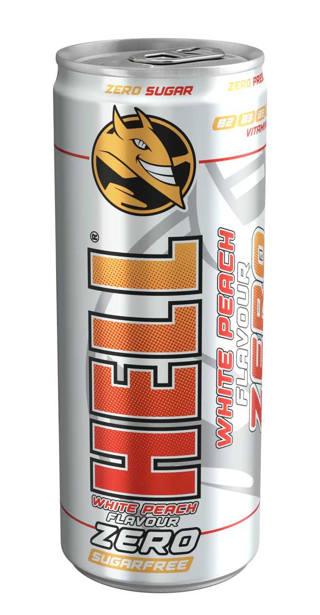HELL ZERO White Peach Energy Drink 250ml