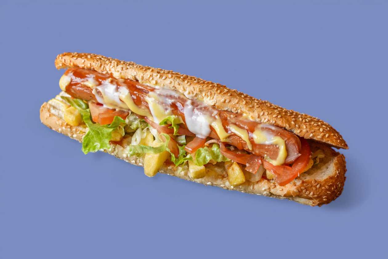 Hot Dog with Garnish