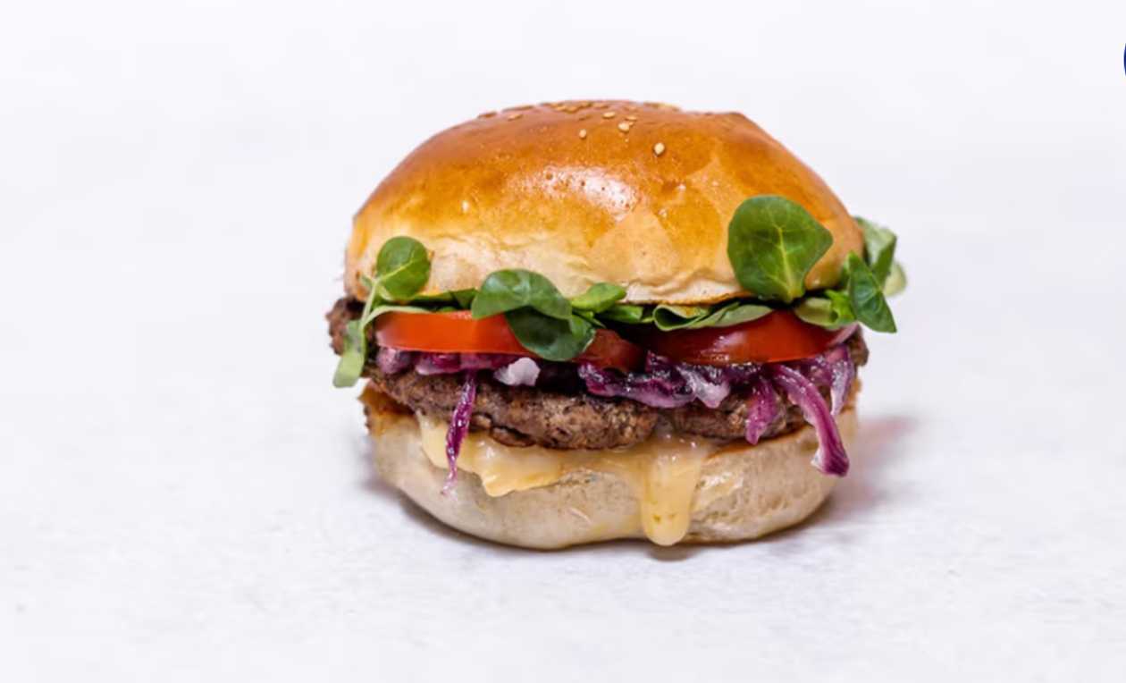 Blue Cheese Burger, Hranolky, Cibuľové Kolieska, Tatárska Omáčka
