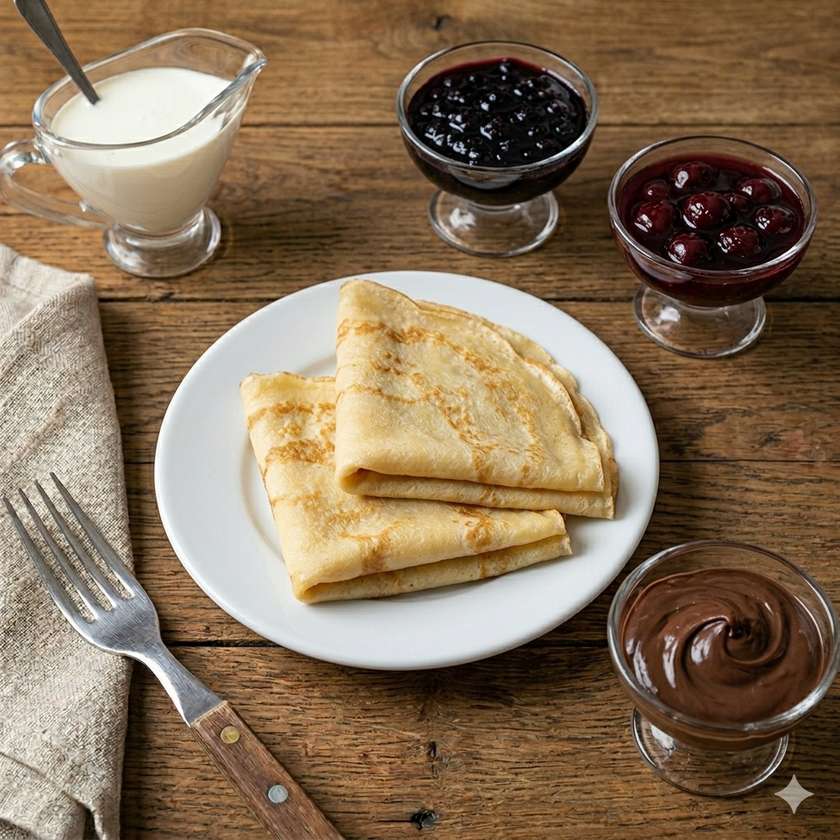 Clătite cu Dulceață de Vișine