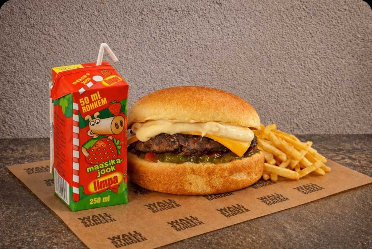 Laste Juustuburger Kombo